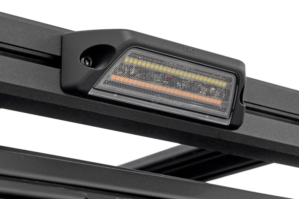 LED Angled Light Pods - Rough Country - Dual-Function - White/Amber